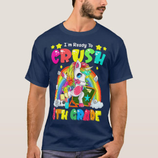Zerkleinerung des 8. Grades Dabbing Einhorn zurück T-Shirt