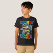 Zerkleinerung in das Vorschulmonster Truck Dinosau T-Shirt (Vorne ganz)