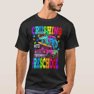 Zerkleinerung in das Vorschulmonster Truck Dinosau T-Shirt