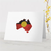 Zerknitterte Aboriginal-Flagge Karte (Gelbe Blume)