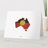 Zerknitterte Aboriginal-Flagge Karte (Rückseite)