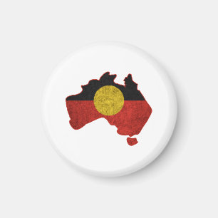 Zerknitterte Aboriginal-Flagge Magnet
