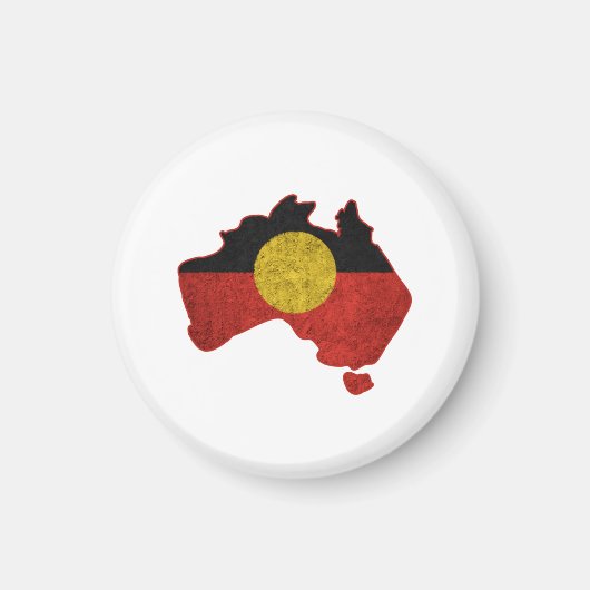 Zerknitterte Aboriginal-Flagge Magnet (Vorne)