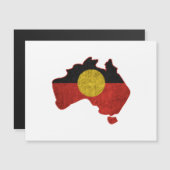 Zerknitterte Aboriginal-Flagge Magnetkarte (Vorne/Hinten)