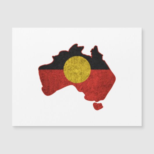 Zerknitterte Aboriginal-Flagge Magnetkarte (Vorderseite)