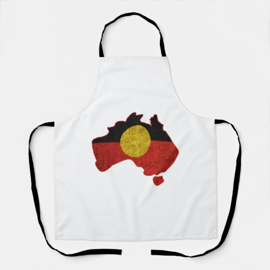 Zerknitterte Aboriginal-Flagge Schürze (Vorderseite)