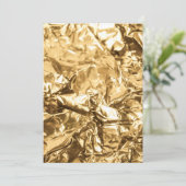 Zerknitterte goldene Falten Einladung (Stehend Vorderseite)