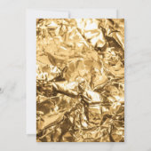 Zerknitterte goldene Falten Einladung (Rückseite)