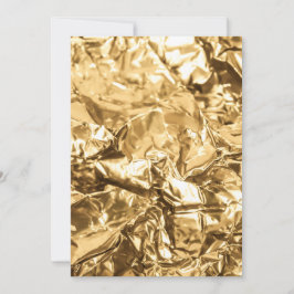 Zerknitterte goldene Falten Einladung