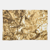 Zerknitterte goldene Falten Geschirrtuch (Horizontal)