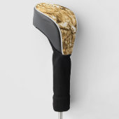 Zerknitterte goldene Falten Golf Headcover (angewinkelt)