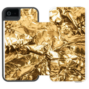 Zerknitterte goldene Falten Incipio Watson™ iPhone 5 Geldbörsen Hülle