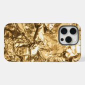 Zerknitterte goldene Falten iPhone Hülle (Rückseite (Horizontal))