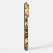 Zerknitterte goldene Falten iPhone Hülle (Rechte Seite)
