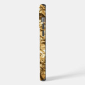 Zerknitterte goldene Falten iPhone Hülle (Linke Seite)