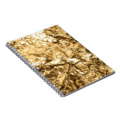Zerknitterte goldene Falten Notizblock (Rechte Seite)