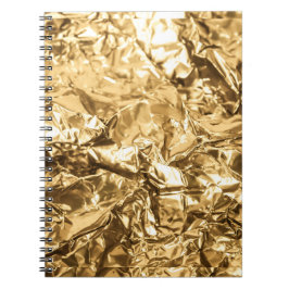Zerknitterte goldene Falten Notizblock