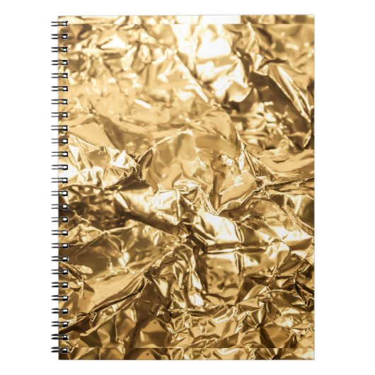 Zerknitterte goldene Falten Notizblock (Vorderseite)