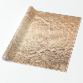 Zerknitterte Goldtextur Geschenkpapier (Ungerollt)