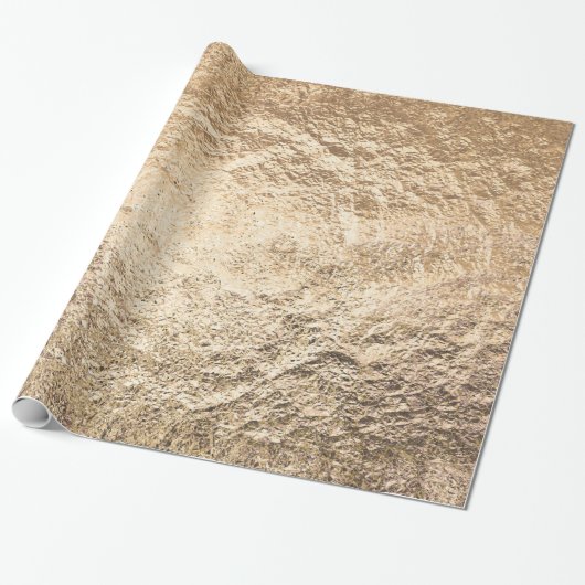 Zerknitterte Goldtextur Geschenkpapier (Ungerollt)