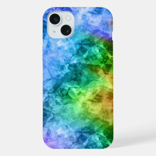Zerknitterte Pfauenblau-Textur iPhone 15 Plus Hülle