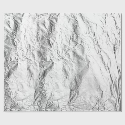 Zerknitterte Silberfolieneffekte Aluminium geschru Geschenkpapier (Flach)