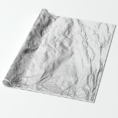 Zerknitterte Silberfolieneffekte Aluminium geschru Geschenkpapier (Ungerollt)