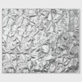 Zerknitterte Silberfolieneffekte Aluminium geschru Geschenkpapier (Flach)