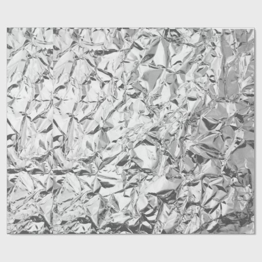 Zerknitterte Silberfolieneffekte Aluminium geschru Geschenkpapier (Flach)