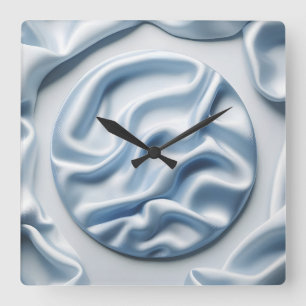 zerknitterter Satin Quadratische Wanduhr