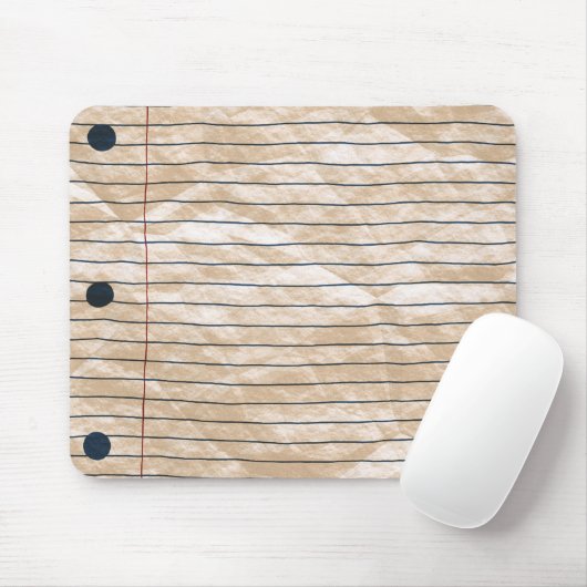 Zerknittertes Briefpapier Mousepad (Mit Mouse)