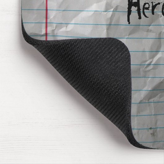 Zerknittertes gezeichnetes Papier Mousepad (Ecke)