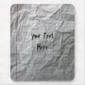 Zerknittertes gezeichnetes Papier Mousepad (Vorne)