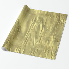 Zerknittertes Goldfolien-WeihnachtsPackpapier Geschenkpapier