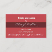 Zerknittertes metallisches Papierrot des designers Visitenkarte (Rückseite)