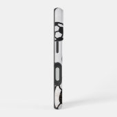 Zerkratzte Fußball-Monogramm iPhone 16 Hülle (Rechte Seite)