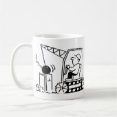 Zerlegungsunternehmen mit Bulldozer-Tasse Kaffeetasse (Links)