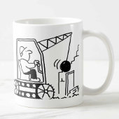 Zerlegungsunternehmen mit Bulldozer-Tasse Kaffeetasse