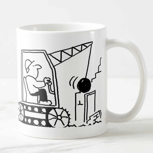 Zerlegungsunternehmen mit Bulldozer-Tasse Kaffeetasse
