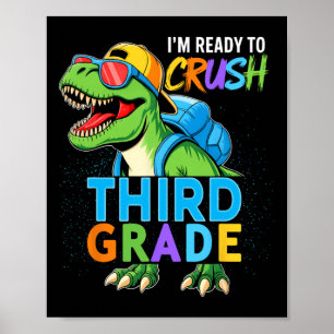 Zermalme 3. Klasse Jungen Kinder Zurück zur Schule Poster
