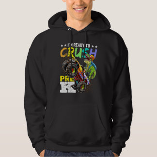 Zermalmer Pre K Dinosaurier Monstertruck Zurück zu Hoodie