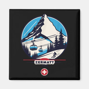 Zermatt 4478 - Skifahren am Horn Magnet