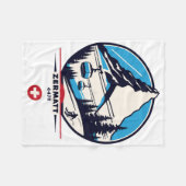 Zermatt 4478 - Skifahren auf dem Problemhorn Fleecedecke (Vorderseite (Horizontal))