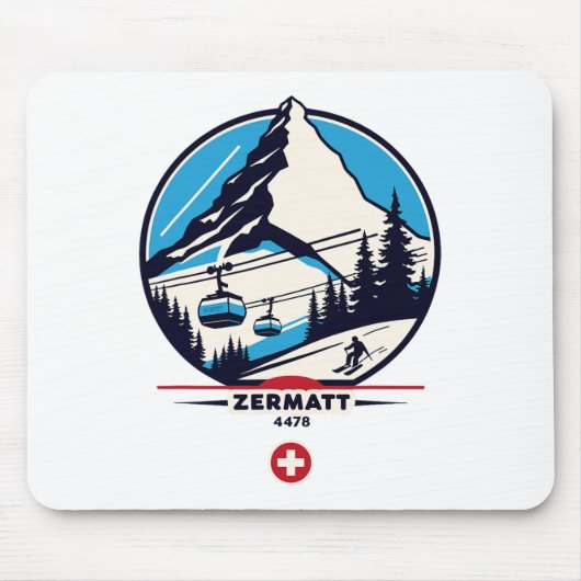 Zermatt 4478 - Skifahren auf dem Problemhorn Mousepad (Vorne)