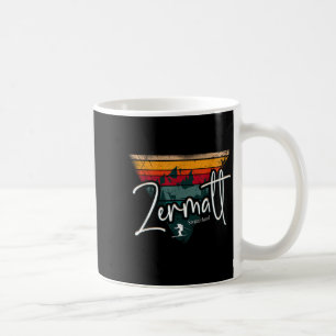 Zermatt Alpin Skifahren Vintage Schweizer Alpen Sc Kaffeetasse