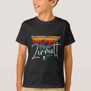 Zermatt Alpin-Skiing Vintage Schweizer Alpen Schwe T-Shirt