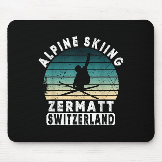 Zermatt Alpinski Schweiz Berge Schweizer  Mousepad (Vorne)