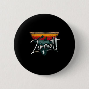 Zermatt Alpinskiifahren Vintage Schweizer Alpen Sc Button