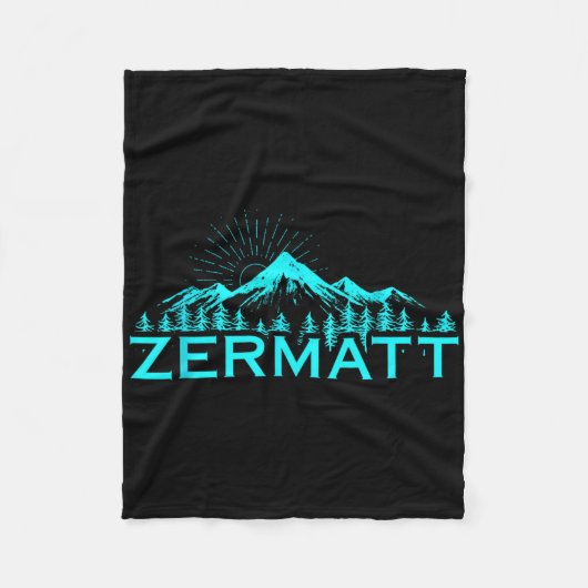 Zermatt Berge Alpin-Ski Schweizer Alpen Schweiz Fleecedecke (Vorderseite)
