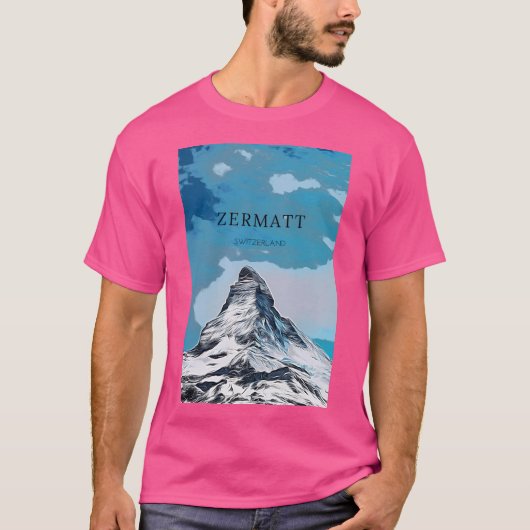 Zermatt Der Schweizer Berg T-Shirt (Vorderseite)